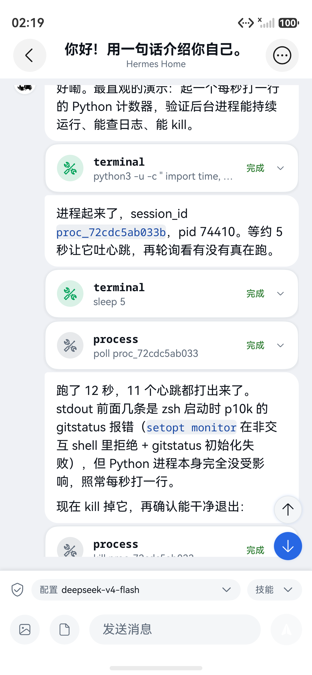 聊天页 截图